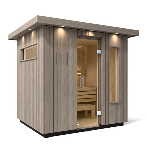 Kohler C2 Outdoor Sauna - Weathered Grey Spruce